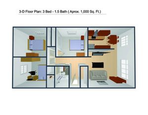 The Hawthorne – 3 BA/1.5 BA Floor Plan