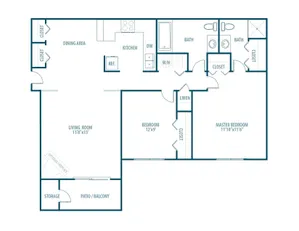 floor plan two bedroom