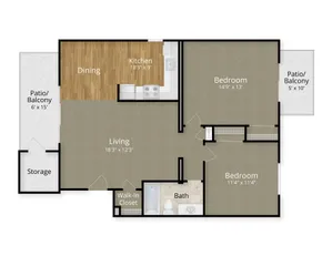 Edgewater 2 Bedroom
