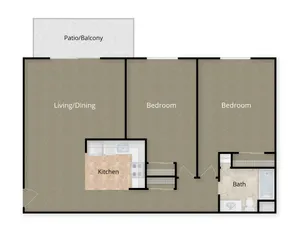 2 Bed X 1 Bath - 6