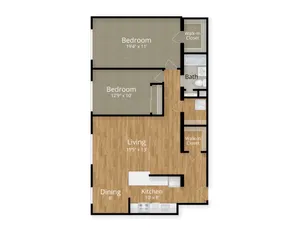 Two Bedroom One Bathroom