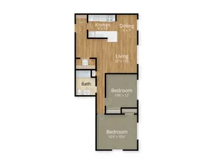 Two Bedroom One Bathroom