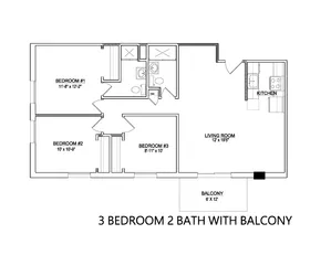 3 bed 2 bath