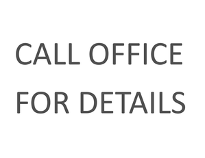 Call office for details