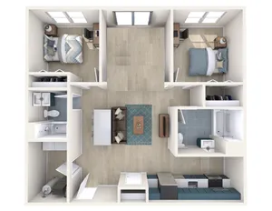 2 Rooms in top left merged