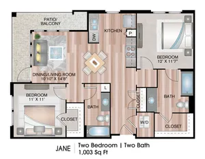 Two Bedroom Floorplan