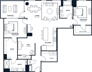 B22D.A | 2x2 Den | 1478 sq ft