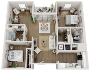 Unit C1 - 3 Bedrooms, 2 Bath