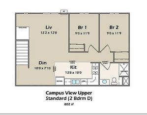 2 Bedroom - Upper