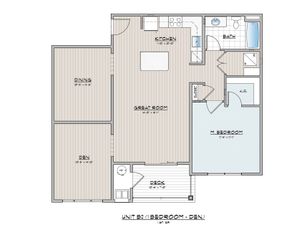 1 Bedroom Apartment with Den