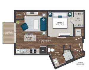 B1 | 1x1 | 537 sq ft