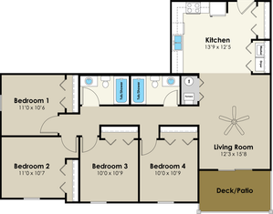 4BR/2BA