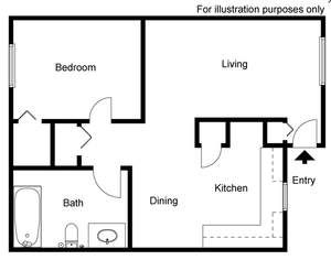 One Bedroom, One Bath