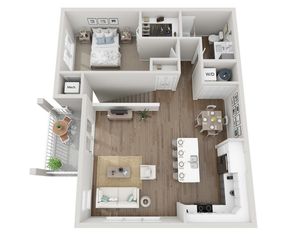 Floor Plan 1G | Seasons at Plainfield | Apartments in Plainfield, IL