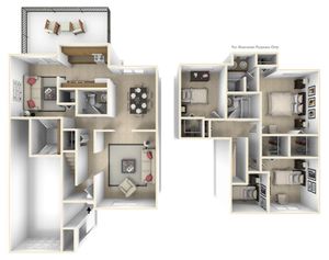 3 Bedroom Floor Plan | Havelock Nc Rentals | Atlantic Marine Corps Communities at Cherry Point