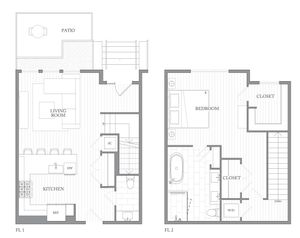 1Riva Row New Apartments | Luxury Apartments in Texas | 1Riva Row 1 bedroom townhome
