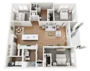 Floor Plan C1 | Echelon at Charlotte | Apartments in Charlotte, NC
