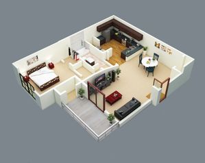 Fenwyck Manor - One-Bedroom Floorplan