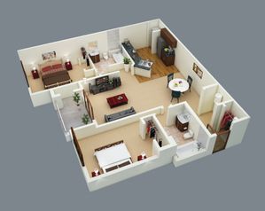 Fenwyck Manor - Two-Bedroom Floorplan