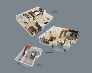 Fenwyck Manor - Three-Level Floorplan