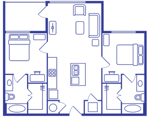2 BEDROOM, 2 BATH