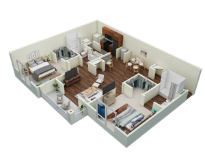 Centerville Manor - Two-Bedroom Floorplan