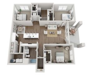 Floor Plan 3C | Seasons at Franklin | Apartments in Franklin, WI