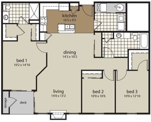 3 Bedroom Floor Plan | Woodland Reserve | Ankeny, Iowa