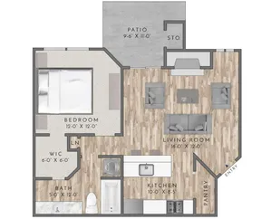 A3 1X1 665 sqft
