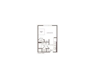 482 square foot studio one bath apartment floor plan image