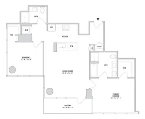 Two Bedroom B-06 - 1168 Sq. Ft - L43-44