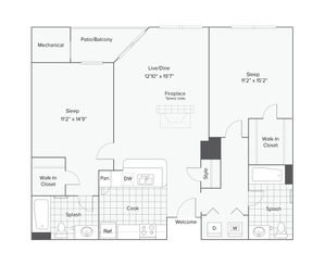 Chelsea | 2-Bedroom Floorplan