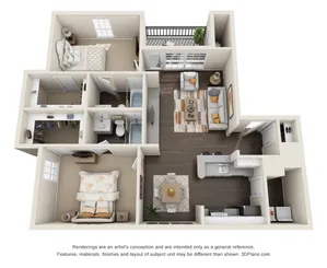 Floor Plan Image | Oakbrook Apartments
