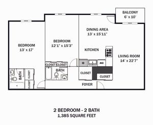 Oakwynne House 2 Bd - 2 Ba