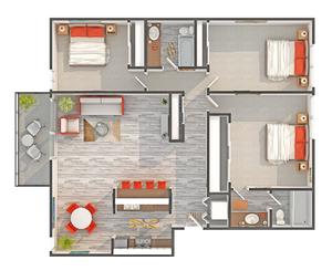 Sage | 3-Bedroom Floorplan