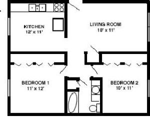 2 Willedrob - 1 Bedroom 1 Bath