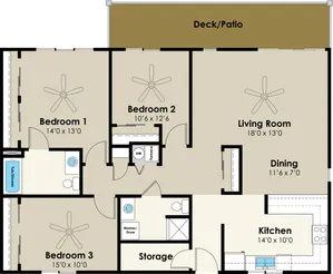 3BR 2BA