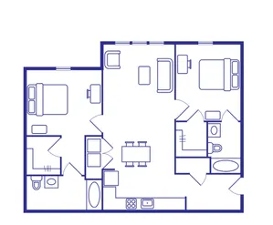 2 BEDROOM, 2 BATH