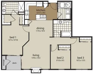 3 Bdrm Floor Plan | Woodland Reserve | Ankeny, Iowa