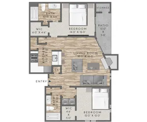 B4 2X2 1149 sqft