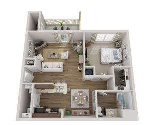 1 Bedroom 1 Bathroom 949 square feet