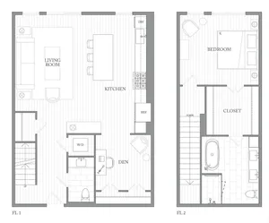 1Riva Row New Apartments | Luxury Apartments in Texas | 1Riva Row 1 bedroom townhome