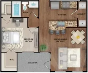 1x1 Floor Plan