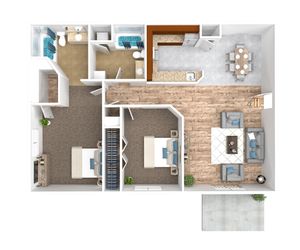 Collective 2 Bedroom Floorplan