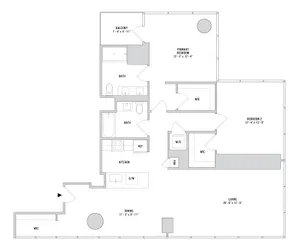 Two Bedroom B-04.2 - 1443 Sq. Ft. - 04L2
