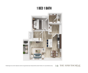 The Hawthorne Apartments 1x1