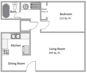 1BR1BA - The Charley - 2505