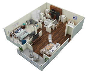 Centerville Manor - One-Bedroom Floorplan