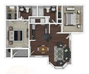 Two Bedroom: B2 - Partially Upgraded