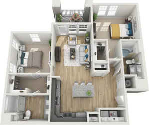 one bedroom apartment near Charlotte, North Carolina